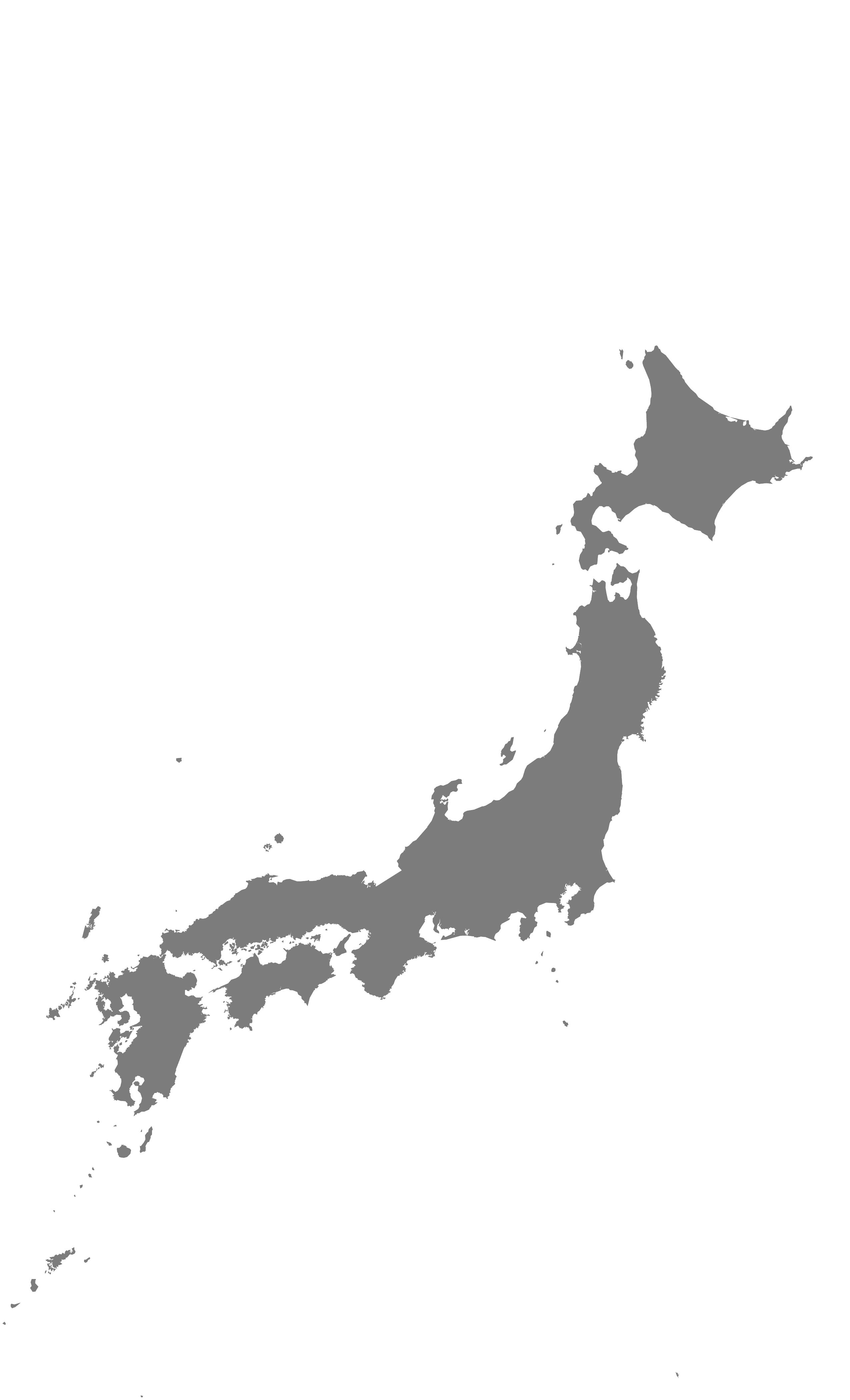 A bare shapefile showing Japan.